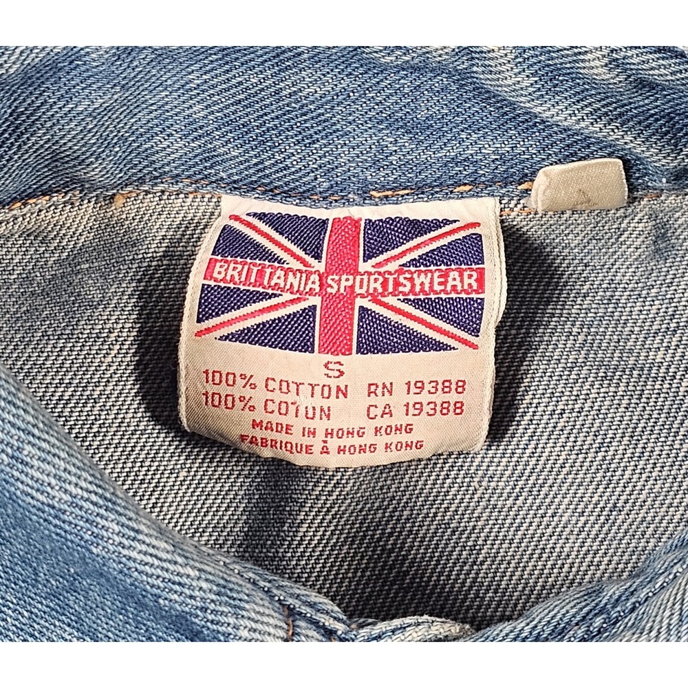 Vintage 1970's Brittania Sportswear 4 Front Pocket Denim Jean Shirt Jacket Sz S - Picture 4 of 4